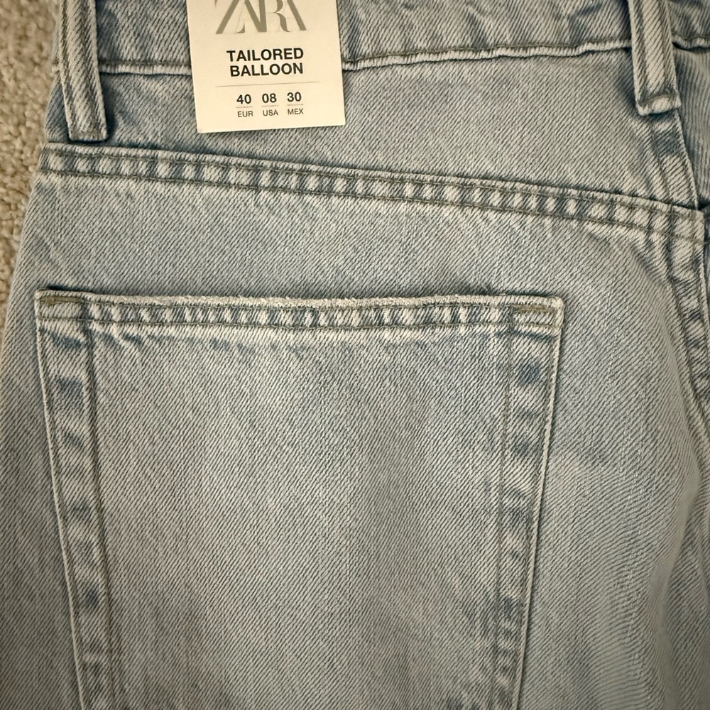 Zara Blue Denim Jeans with Faded Wash